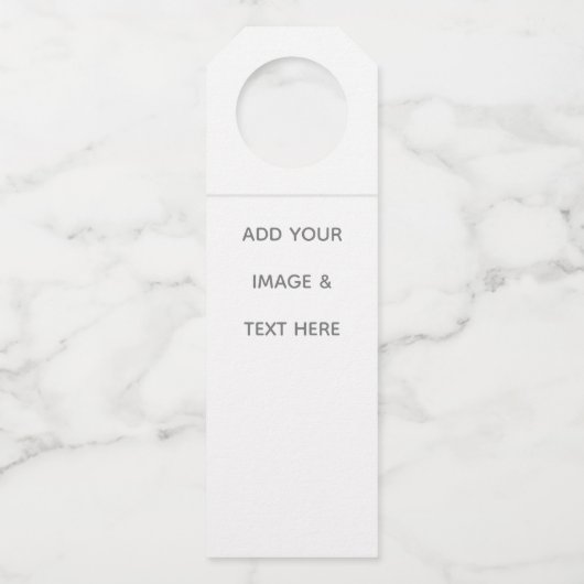 Create Your Own white  Flaschenanhänger (Vorderseite)