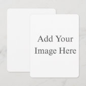 Create Your Own white Flat Save The Date Card (Vorne/Hinten)