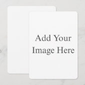 Create Your Own white Flat Save The Date Card (Vorne/Hinten)