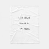 Create Your Own white  Fleecedecke (Vorderseite)