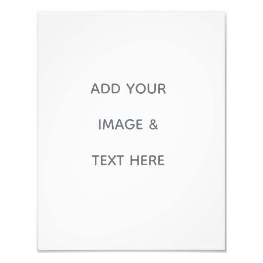 Create Your Own white  Fotodruck (Vorne)