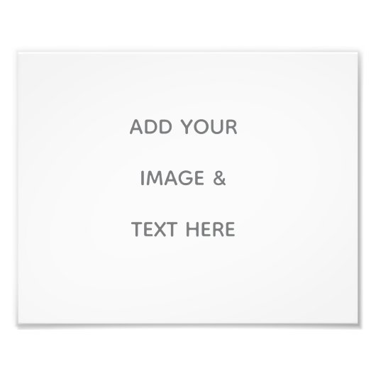 Create Your Own white  Fotodruck (Vorne)
