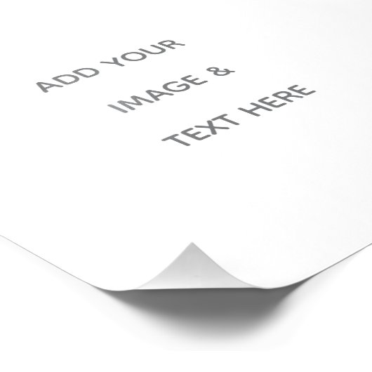 Create Your Own white  Fotodruck (Ecke)