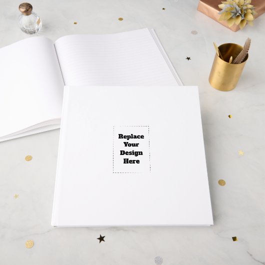 Create Your Own white Gästebuch (Vorderseite Offen)