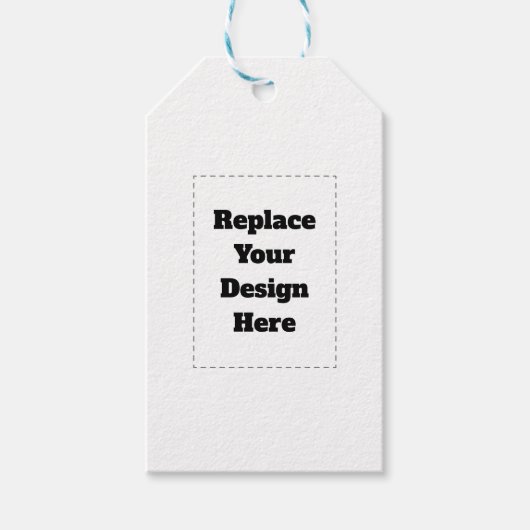 Create Your Own white  Geschenkanhänger (Vorderseite)