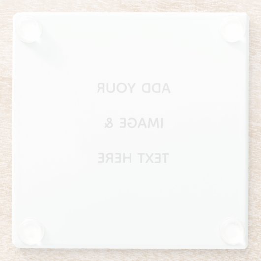 Create Your Own white Glasuntersetzer (Rückseite)