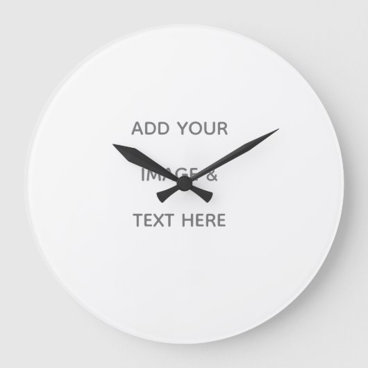 Create Your Own white Große Wanduhr (Vorderseite)