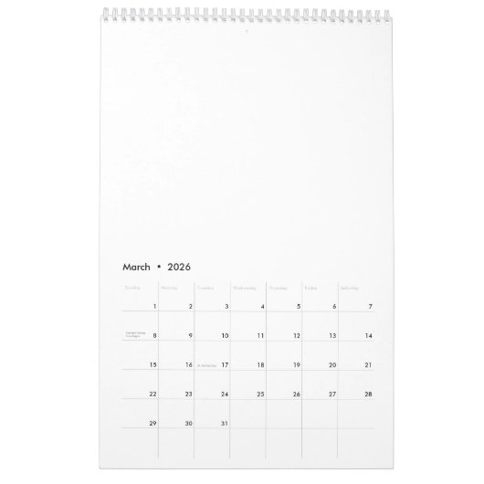 Create Your Own white Kalender (Mär 2026)