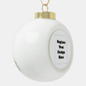 Create Your Own white  Keramik Kugel-Ornament (Links)