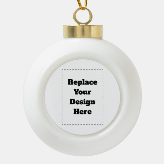 Create Your Own white  Keramik Kugel-Ornament (Vorderseite)
