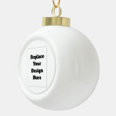 Create Your Own white  Keramik Kugel-Ornament (Rechts)