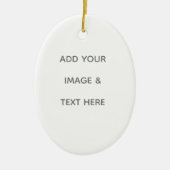 Create Your Own white  Keramik Ornament (Vorne)