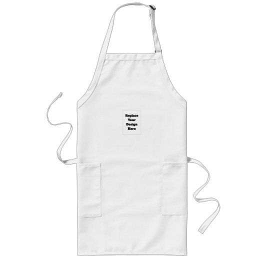 Create Your Own white Lange Schürze (Vorne)