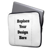Create Your Own white  Laptopschutzhülle (Vorderseite Links)