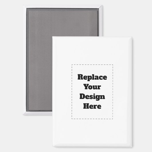 Create Your Own white  Magnet (Vorderseite/Rückseite)