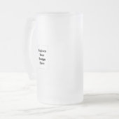 Create Your Own white  Mattglas Bierglas (Vorderseite Links)