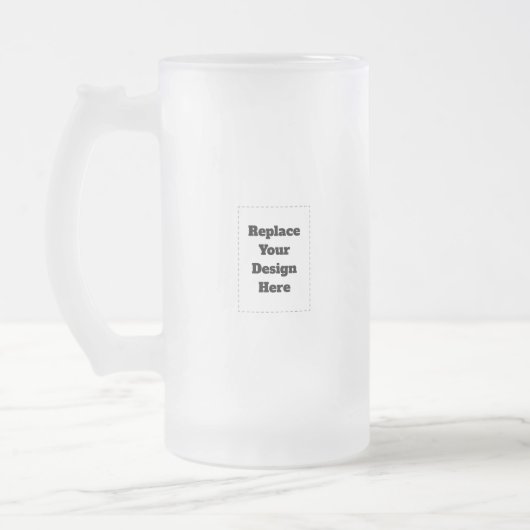 Create Your Own white  Mattglas Bierglas (Links)