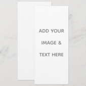 Create Your Own white  Menükarte (Vorne/Hinten)