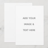 Create Your Own white  Menükarte (Vorne/Hinten)