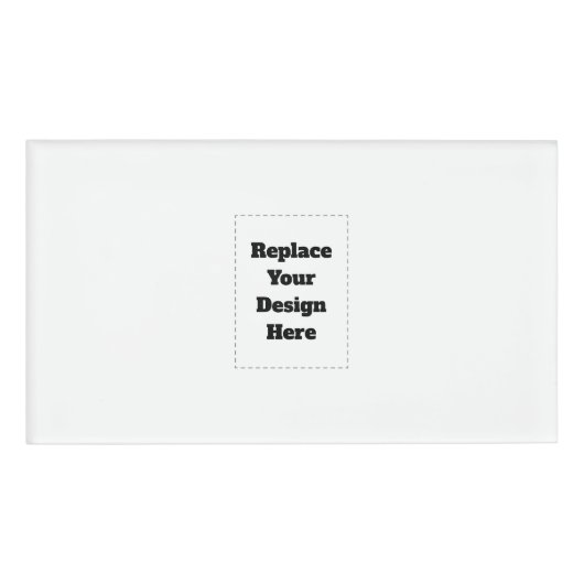 Create Your Own white  Namenschild (Vorderseite)
