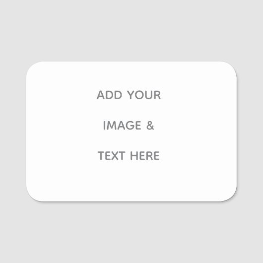 Create Your Own white Namensschild (Vorderseite)