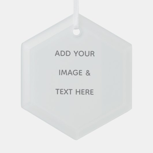 Create Your Own white Ornament Aus Glas (Vorderseite)