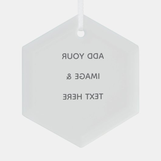 Create Your Own white Ornament Aus Glas (Rückseite)