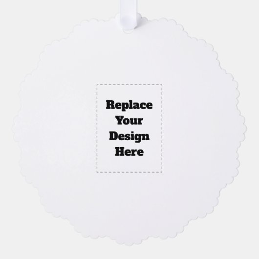 Create Your Own white  Ornament Karte (Vorderseite)