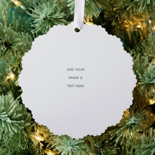 Create Your Own white  Ornament Karte (Insitu (Baum))