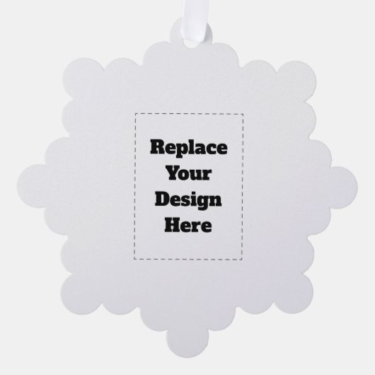 Create Your Own white  Ornament Karte (Vorderseite)
