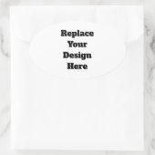 Create Your Own white  Ovaler Aufkleber (Tasche)