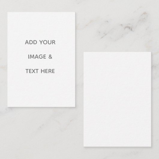 Create Your Own white  Platzkarte (Vorne/Hinten)