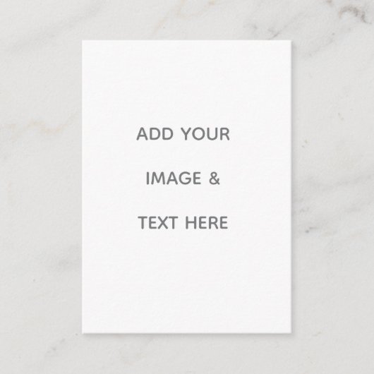 Create Your Own white  Platzkarte (Vorderseite)