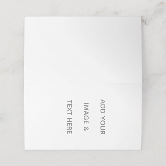 Create Your Own white Platzkarte (Außenseite Aufgefaltet)