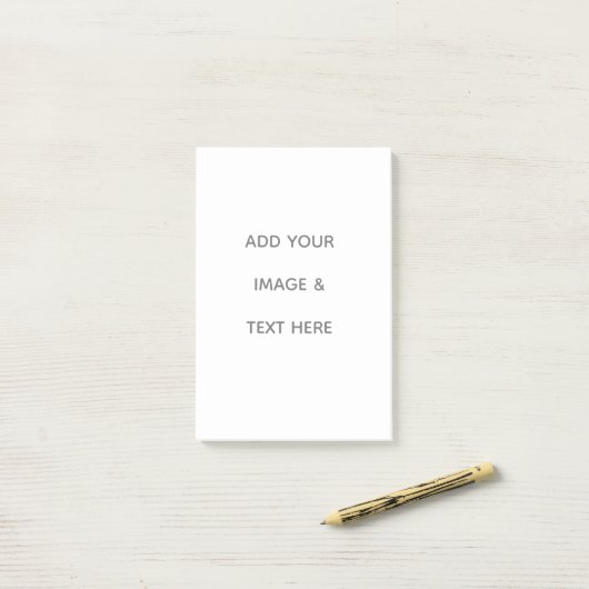 Create Your Own white Post-it Klebezettel (Auf Schreibtisch)