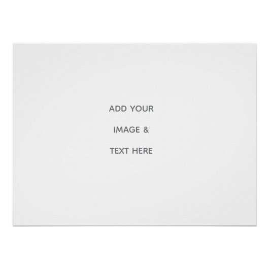 Create Your Own white  Poster (Vorderseite)