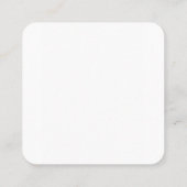 Create Your Own white  Quadratische Visitenkarte (Rückseite)