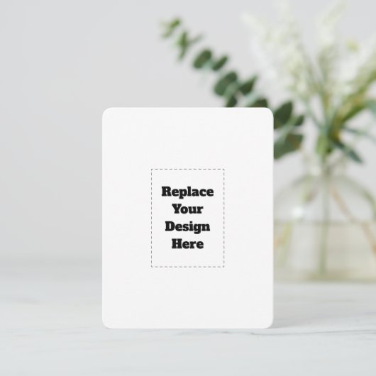 Create Your Own white  RSVP Karte (Stehend Vorderseite)