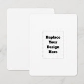 Create Your Own white  RSVP Karte (Vorne/Hinten)
