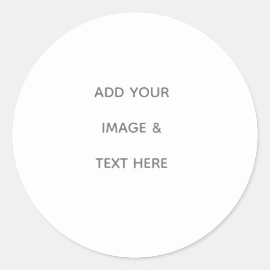 Create Your Own white  Runder Aufkleber (Vorderseite)