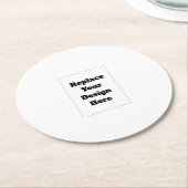 Create Your Own white  Runder Pappuntersetzer (Angewinkelt)