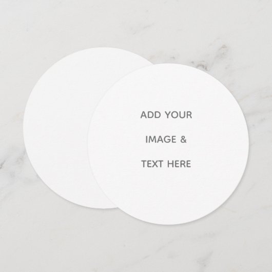 Create Your Own white Save The Date (Vorne/Hinten)