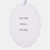Create Your Own white Save The Date Ornament Karte (Links)