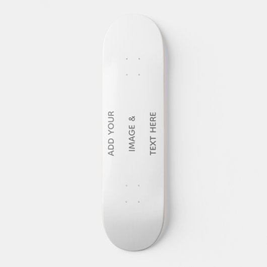 Create Your Own white  Save The Date Skateboard (Vorderseite)