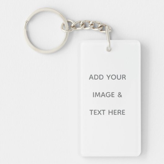 Create Your Own white Schlüsselanhänger (Vorderseite)