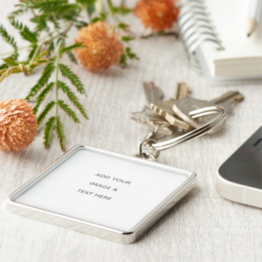 Create Your Own white Schlüsselanhänger (Seite)