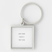 Create Your Own white  Schlüsselanhänger (Vorne)