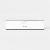 Create Your Own white  Schreibtischnamensplakette (Vorderseite )