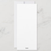 Create Your Own white simple Feiertagskarte (Rückseite)