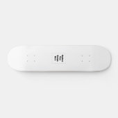 Create Your Own white  Skateboard (Horizontal)